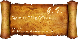 Gyuris Ifigénia névjegykártya